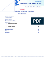 Introduction To Rational Functions: Lesson 4.1