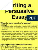 Writing A Persuasive Essay