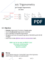 Lecture Notes 4.3 - RightTriangle Trig (F2023)