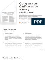 Crucigrama de Clasificacion de Aceros y Fundiciones