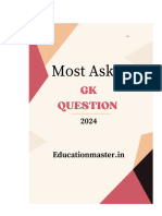 Most Asked GK Question of Rajasthan