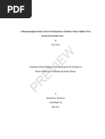 Preview: A Phenomenological Study of The Lived Experiences of Mothers Whose Children Were Involved in Juvenile Court