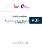 Exigences Label ExpertCyber3.0