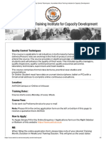 Quality Control Techniques - Accredited Africa Training Institute For Capacity Development