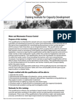 Water and Wastewater Process Control - Accredited Africa Training Institute For Capacity Development