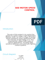 LDR Based Motor Speed Control