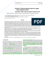 Photometric Detection of Internal Gravity Waves in Upper Main-Sequence Stars