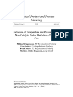 Brüggemann - Influence of Temperature and Pressure On The Non Catalytic Partial Oxidation of Natural Gas