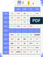 Calendrier Emploi Du Temps Hebdomadaire CM2 A