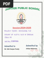 Measuring of The Amount of Acetic Acid in Vinegar Chemistry by Aditya Moharana-1