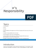 AUDIT1. 3 Auditors Responsibility