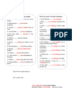 Present Tenses Worksheet