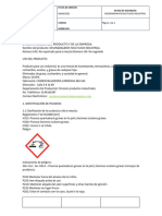 Datos de Seguridad Desengrasante Industrial Scopa