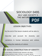 Self and Society 2 - The Social Construction of Identity