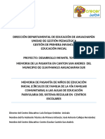 Memoria de La Pasantia Canton San Andres 18 de Octubre