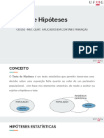 Trabalho Métodos - Testes de Hipóteses