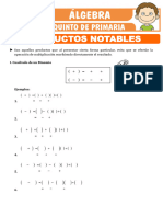 Ejercicios de Productos Notables para Quinto de Primaria