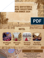 Hotel Quotation & Theme Suggestions For Dinner 2024