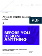 Antes de Projetar Qualquer Coisa