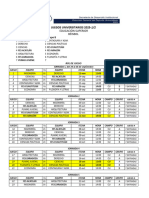 Rol de Juegos SUP - JU2025-1-2 BÉISBOL, Reprogramaciones 9oct