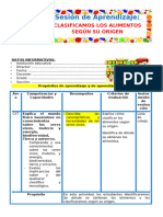 1° Sesión Día 4 Cyt Clasificamos Los Alimentos Según Su Origen