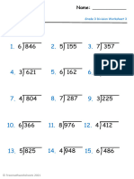 Grade 3 Division Worksheet