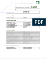 Combinaciones de Teclas en Excel - 2013 - 2016