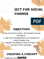 ICT Project For Social Change Plan and Conceptualize An ICT Project For Social Change Develop and Construct The ICT Project