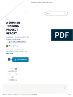 A Summer Training Project Report - PDF