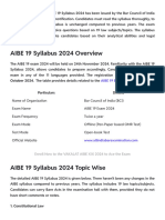 AIBE 19 Syllabus 2024, Topic Wise Syllabus