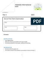 Year 2 English End of Term 1 2023