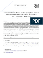 Teacher-Written Feedback: Student Perceptions, Teacher Self-Assessment, and Actual Teacher Performance