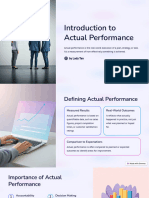 Introduction To Actual Performance