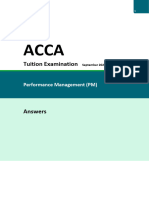 ACCA (PM) TuitionExam 2021-2022 As AK230421 (6119)