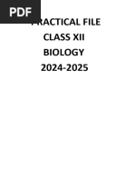 Biology Practical File 2024-25