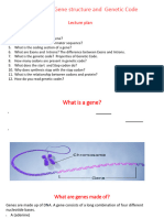 Lecture 2 - Gene Structure - Genetic Code