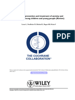 Exercise in Prevention and Treatment of Anxiety and Depression Among Children and Young People - Review