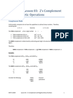 Lesson 03 - 2's Complement & Negative Binary Numbers