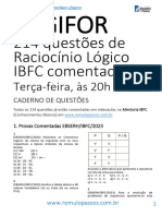 FAGIFOR - Simulado de Raciocínio Lógico IBFC