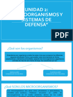 Unidad 2: "Microorganismos Y Sistemas de Defensa"