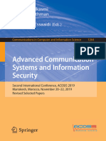 Advanced Communication Systems and Information Security Second International Conference (ACOSIS 2019 Marrakesh)