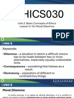 Unit 2 Lesson 5 On Moral Dilemma