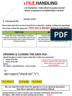 A File Is A Sequence of Characters / Data Which Occupies Named Place On The Disk Where A Sequence of Related Data Is Stored