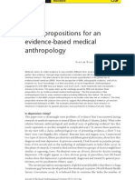 Three Propositions For An Evidence-Based Medical Anthropology