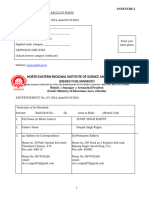 Application Format Annexure I & II