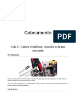 Cabos Metálicos-Coaxiais e de Par Trançado