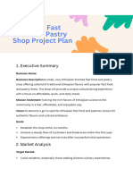 Ethiopian Fast Food and Pastry Shop Project Plan