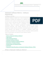 Halstead's Software Metrics - Software Engineering - GeeksforGeeks