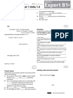 Expert B1+ - Stop and Check 1 - Units 1 To 4