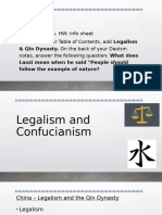 Legalism and Confuciaism